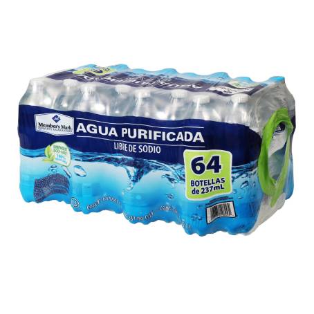 Agua Purificada Member's Mark 64 pzas 237ml a precio de socio | Sam's Club  en línea