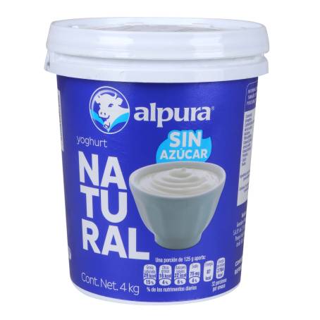 Lácteos / Huevo: Yogurt natural sin azúcar