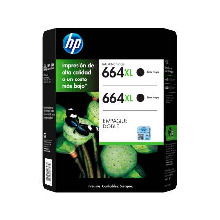 Cartucho de Tinta HP 664 XL Negro 2 pzas N9J70BL a precio de socio | Sam's  Club en línea