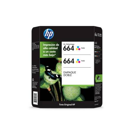 Cartucho de Tinta HP 664 Color 2 pzas N9J67BL a precio de socio | Sam's  Club en línea