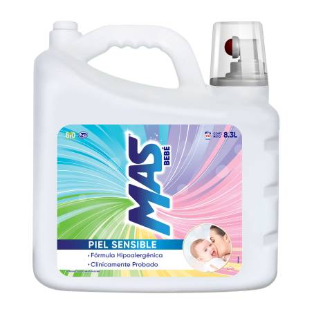 MAS Bebé Detergente Líquido, 1.83 litros (24 Cargas), : .com