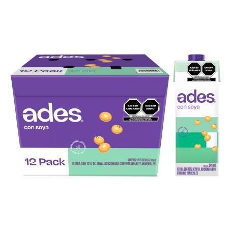 Bebida de Soya Ades 12 pzas de 946 ml a precio de socio | Sam's Club en  línea