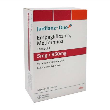 Jardianz Duo 5 mg/ 850 mg con 30 Tabletas | Sam's Club