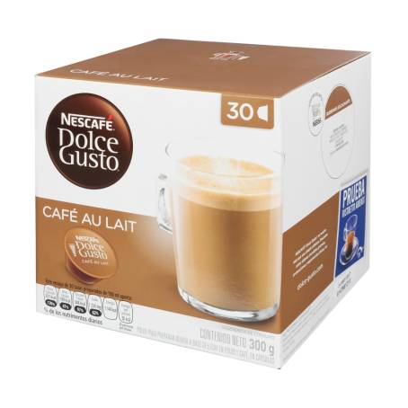 Nescafé Dolce Gusto Café con Leche Pack de 3 Cajas de 30 Cápsulas