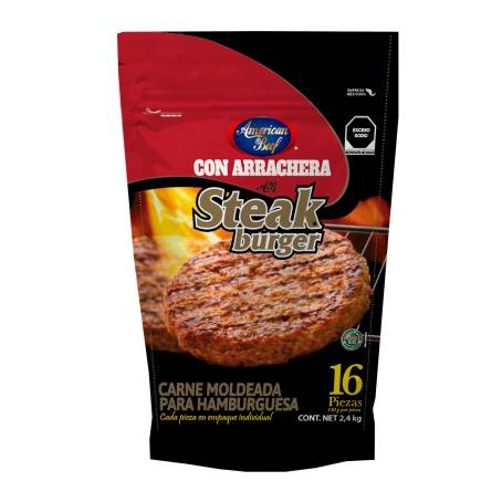 Carne para Hamburguesas American Beef de Arrachera 16 piezas de 150 gr c/u  a precio de socio | Sam's Club en línea