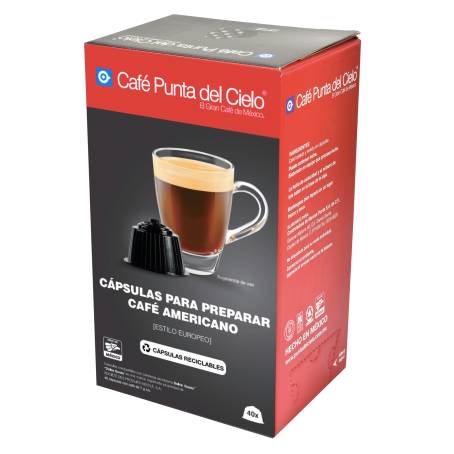 Cápsulas de Café Punta del Cielo Americano 40 pzas a precio de socio |  Sam's Club en línea