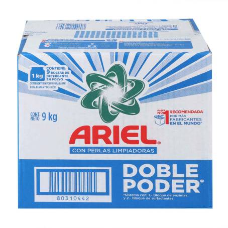 Detergente en Polvo Ariel 9 kg a precio de socio