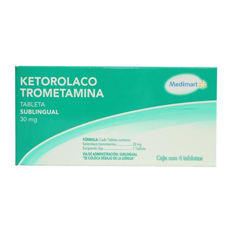 Ketorolaco Trometamina 30 mg con 4 Tabletas Sublingual a precio de socio |  Sam's Club en línea