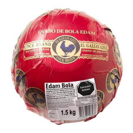 Queso Edam El Gallo Azul Bola 1.5 k | Sam's Club