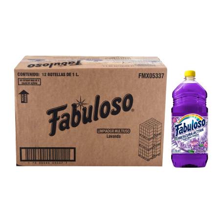Limpiador Multiusos Fabuloso Lavanda 12 pzas de 1 l c/u | Sam's Club