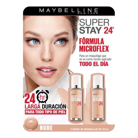 Maquillaje Maybelline New York Pure Beige 2 pzas de 30 ml c/u a precio de  socio