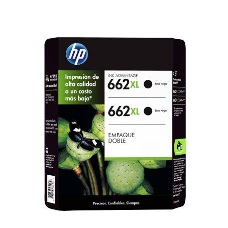 Cartucho de Tinta HP 662 XL Negro 2 pzas J3P35BL a precio de socio | Sam's  Club en línea