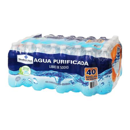Agua Purificada Member's Mark 40 pzas de 500 ml a precio de socio | Sam's  Club en línea