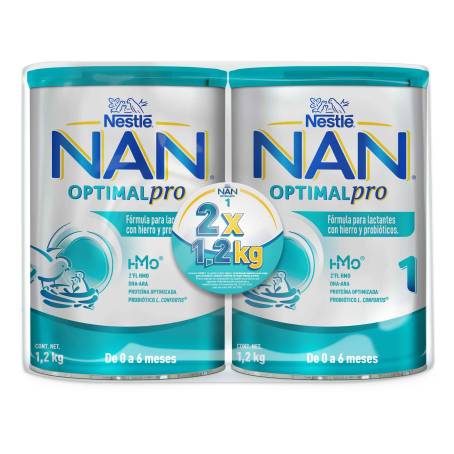 Formula Infantil NAN 1 con 2 Latas de 1.2 kg cada uno a precio de socio