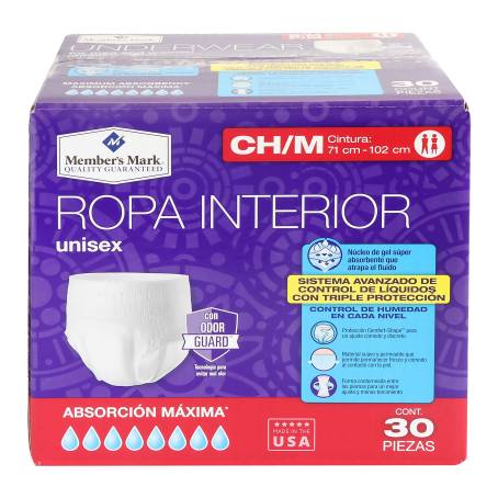 Ropa Interior Member's Mark para Adulto Talla Chica Mediana 30 pzas a  precio de socio | Sam's Club en línea