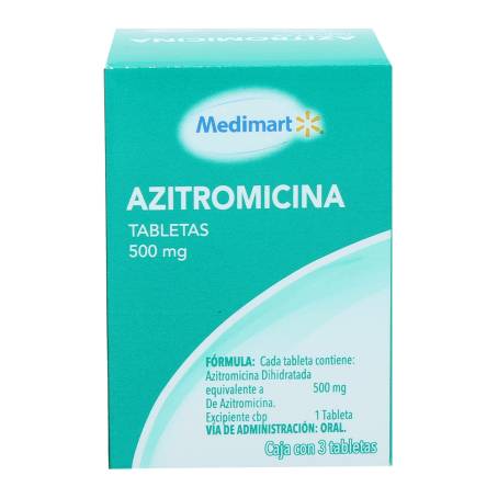 Azitromicina Medimart 500 mg 3 Tabletas a precio de socio | Sam's Club en  línea