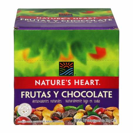 Mix de Frutos Secos y Chocolate Natures Heart 18 pzas de 35 gr c/u a precio  de socio | Sam's Club en línea