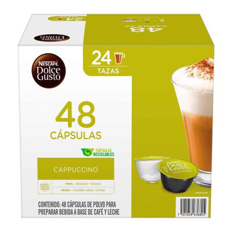 Cápsulas de Café Dolce Gusto Cappuccino 48 pzas a precio de socio | Sam's  Club en línea