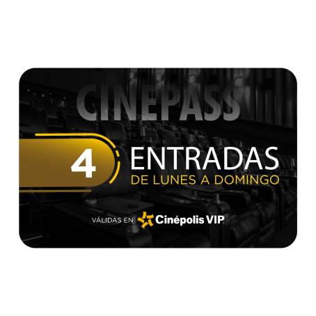 Tarjeta Cinepolis VIP 4 boletos | Sam's Club