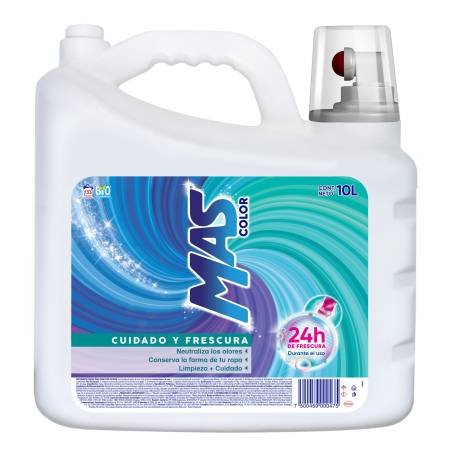 Detergente Líquido MAS Cuidado y Frescura 10 l | Sam's Club