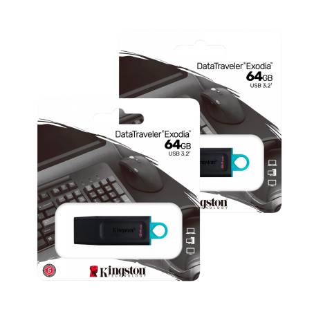 Memoria USB Kingston DT 3.0 de 64 GB 2 pzas | Sam's Club