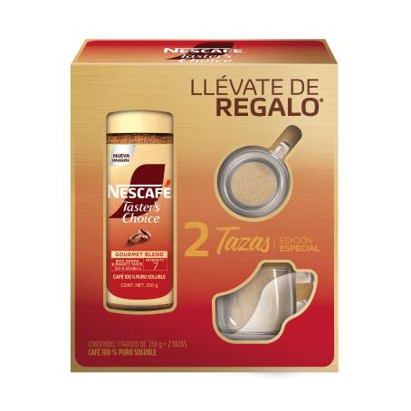 Café Soluble Taster's Choice Gourmet Blend 250 g + 2 Tazas de Cristal a  precio de socio | Sam's Club en línea