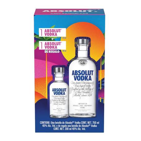 Vodka Absolut 750 ml + 1 Absolut de 200 ml a precio de socio | Sam's Club  en línea