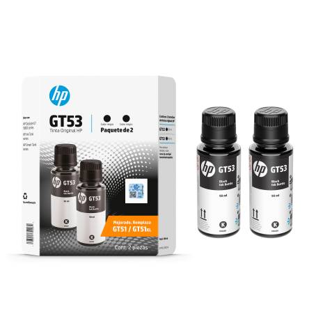 Botellas de Tinta HP Negro GT53 2 pzas 3YP03BL a precio de socio | Sam's  Club en línea