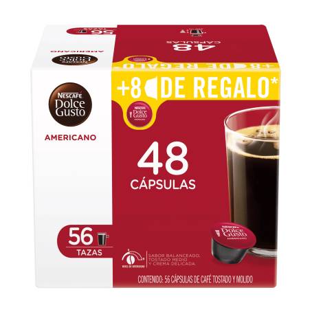 Cápsulas de Café Dolce Gusto Nescafé Americano 48 pzas