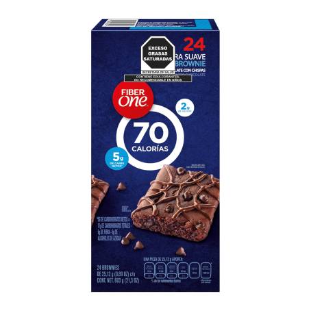 Brownies Fiber One Sabor Chocolate 24 pzas de 25 g c/u a precio de socio | Sam's  Club en línea
