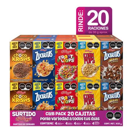 Cereal Kellogg's Surtido 20 pzas a precio de socio | Sam's Club en línea