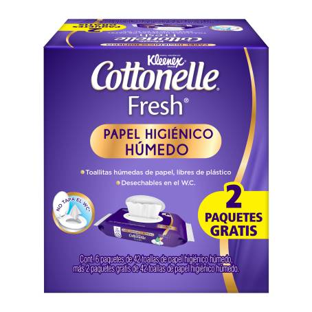 Papel Higiénico Húmedo Kleenex Cottonelle Fresh 42 Toallas