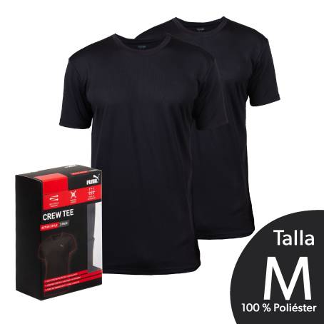 Playera Deportiva Puma Talla M Negra pack con 2 pzas a precio de socio |  Sam's Club en línea