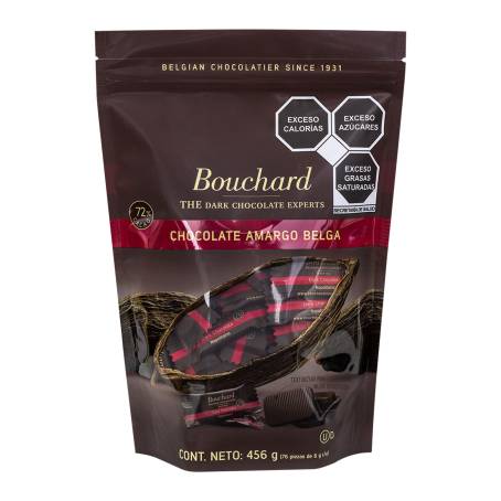 Chocolate Belga Bouchard Amargo 72% Cacao 455 g a precio de socio | Sam's  Club en línea