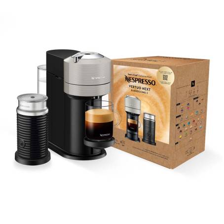 Cafetera Nespresso Next Light Gray + Espumador Aeroccino3 +