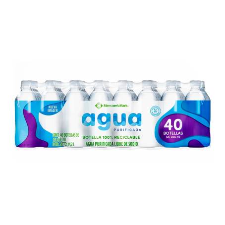 Agua Member's Mark 40 piezas de 355 ml c/u a precio de socio | Sam's Club  en línea