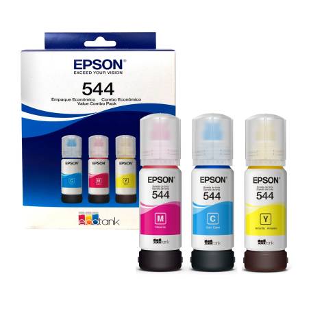 Botellas de Tinta Epson Tricolor CMY T544 3 pzas a precio de socio