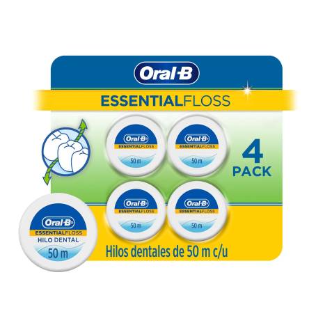 Hilo Dental Oral B 4 pzas de 50 m c/u a precio de socio