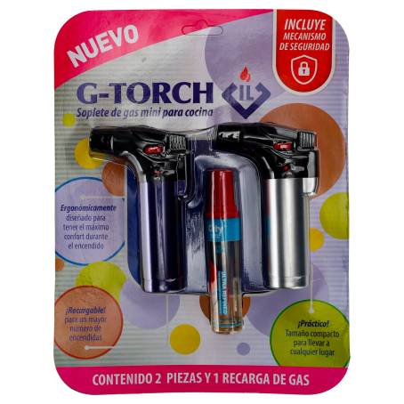 Pack de Sopletes Mini Gil para Cocina 2 pzas con 1 Recarga de Gas | Sam ...