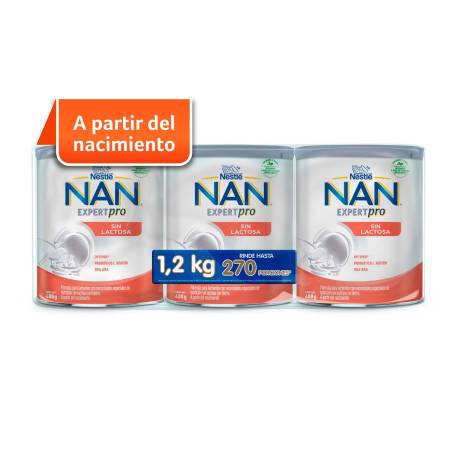 Fórmula Infantil NAN con 2 Latas de 1.2 kg c/u a precio de socio